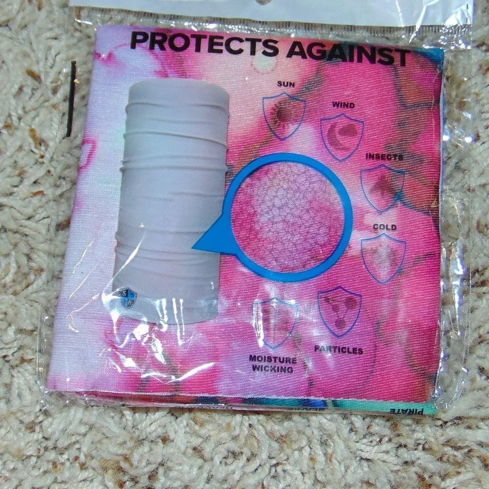 Kids Neck Wrap Gaiter Face Shield Mask Watercolor Headband Microfiber UPF30